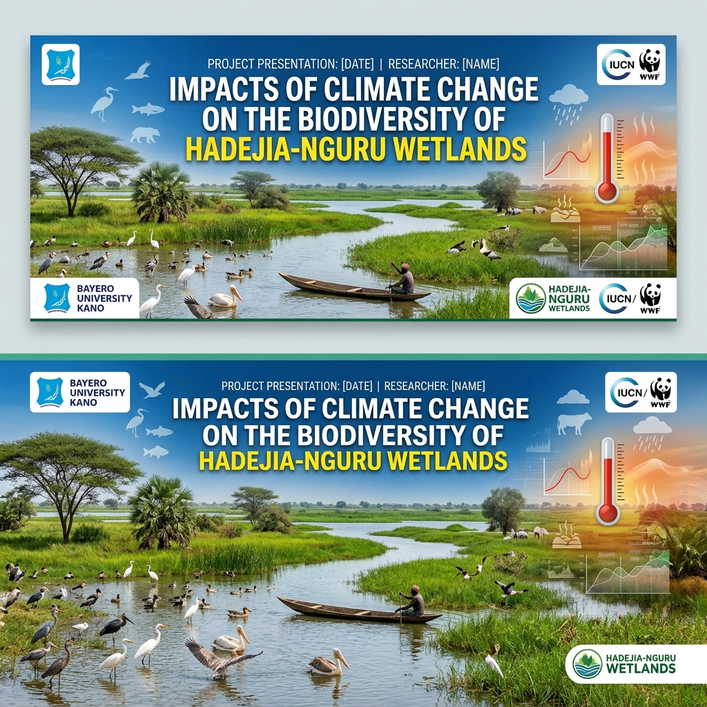 TETFUND NRF Proposed Project: IMPACTS OF CLIMATE CHANGE ON THE BIODIVERSITY AND SOCIO ECONOMY OF HADEJIA-NGURU WETLANDS